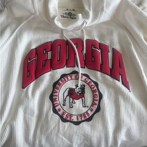 White and Red University of Georgia Sweater
